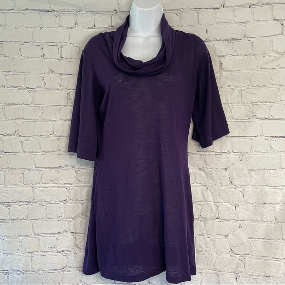 Purple Cowl Neck Blouse Large - Picture 1 of 8